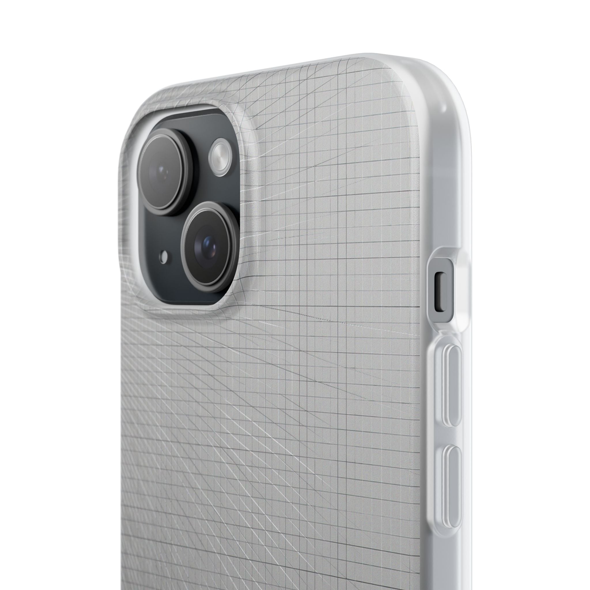 Grey Lite Phone Case for iPhone - Chrome Mesh Warp