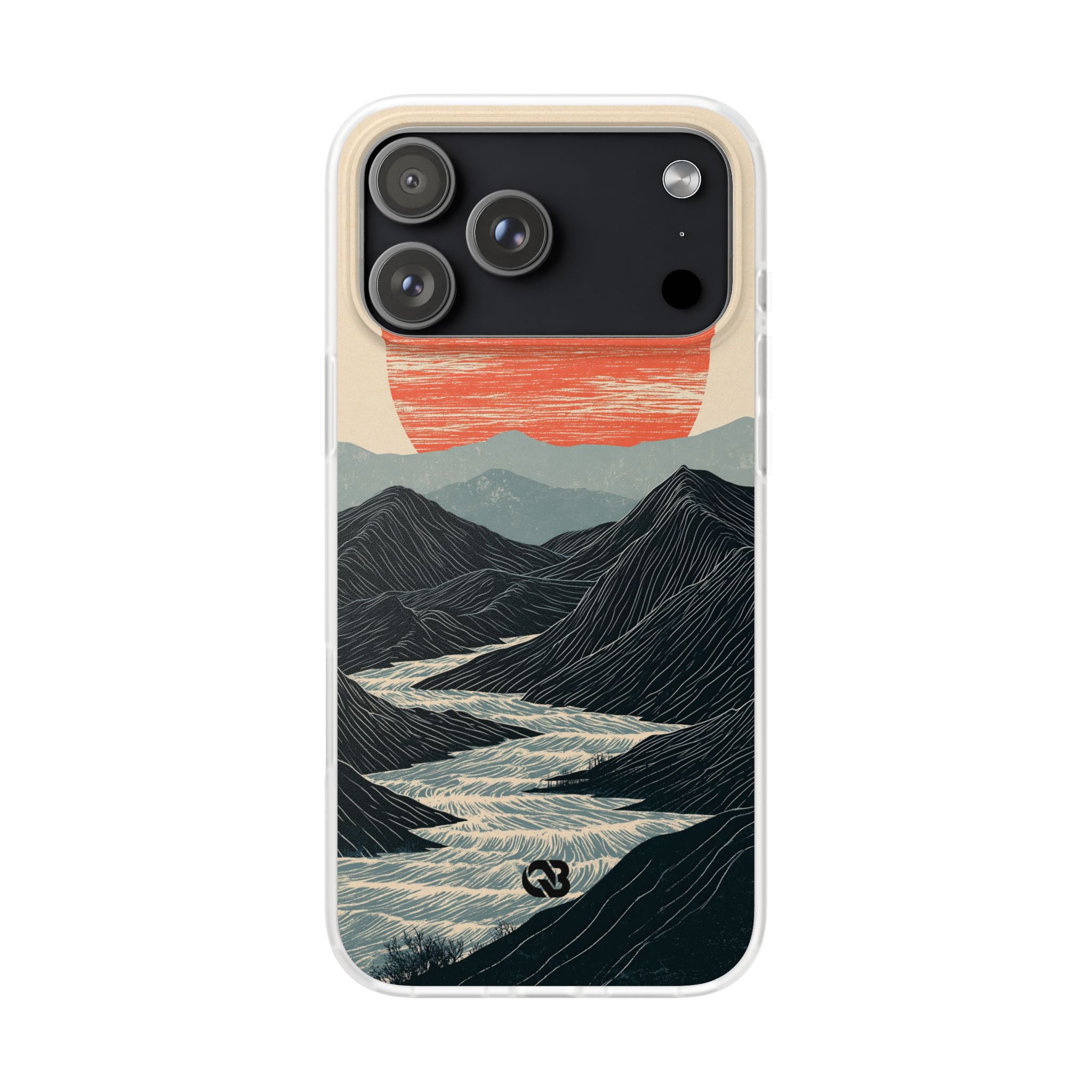 Beige Lite Phone Case for iPhone - Crimson Ridge Flow