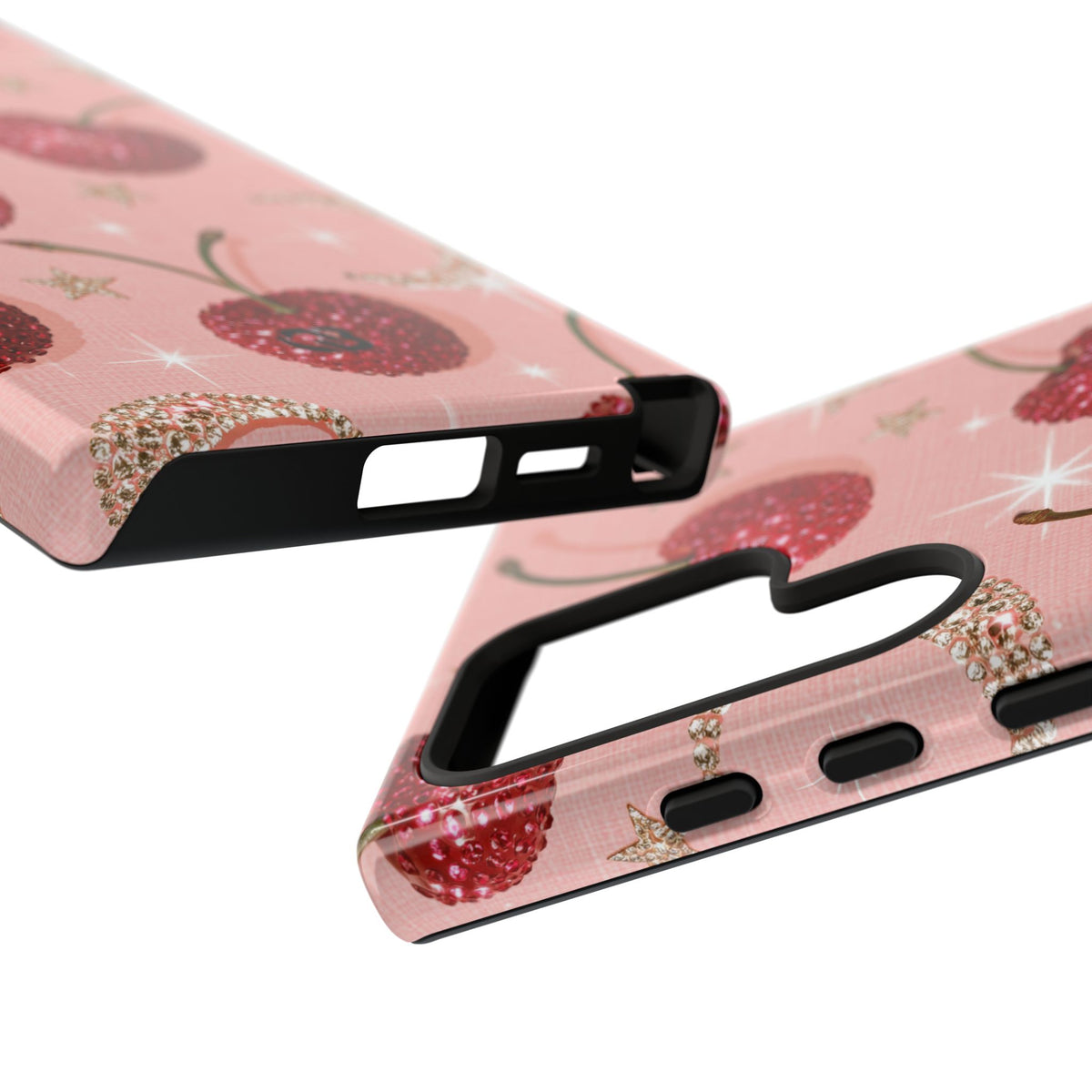 Bedazzled Ruby Cherries · Tough Phone Case for Samsung · Pink