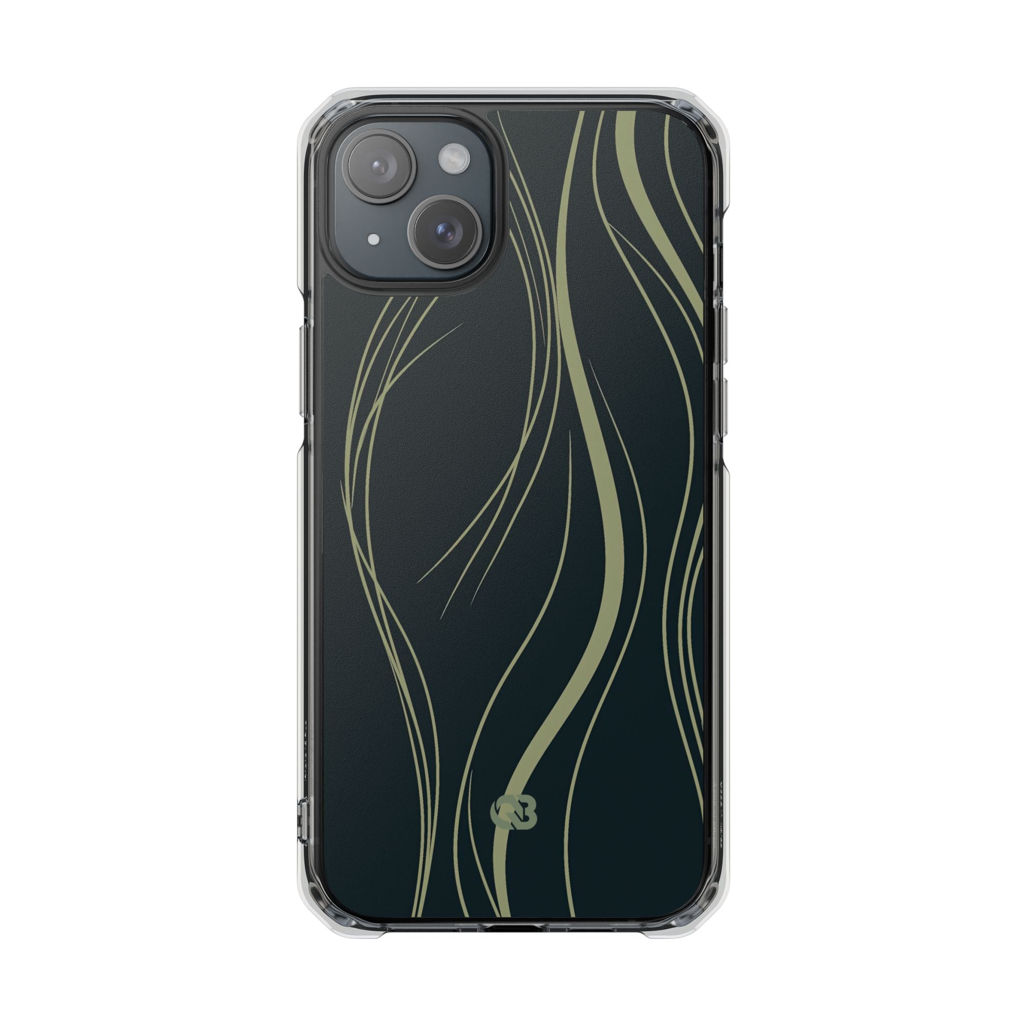 Green Impact MagSafe Phone Case for iPhone - Obsidian Sage Flow
