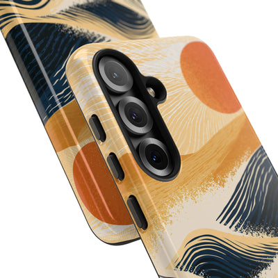Blue Tough Phone Case for Samsung - Kyoto Cresting Tide