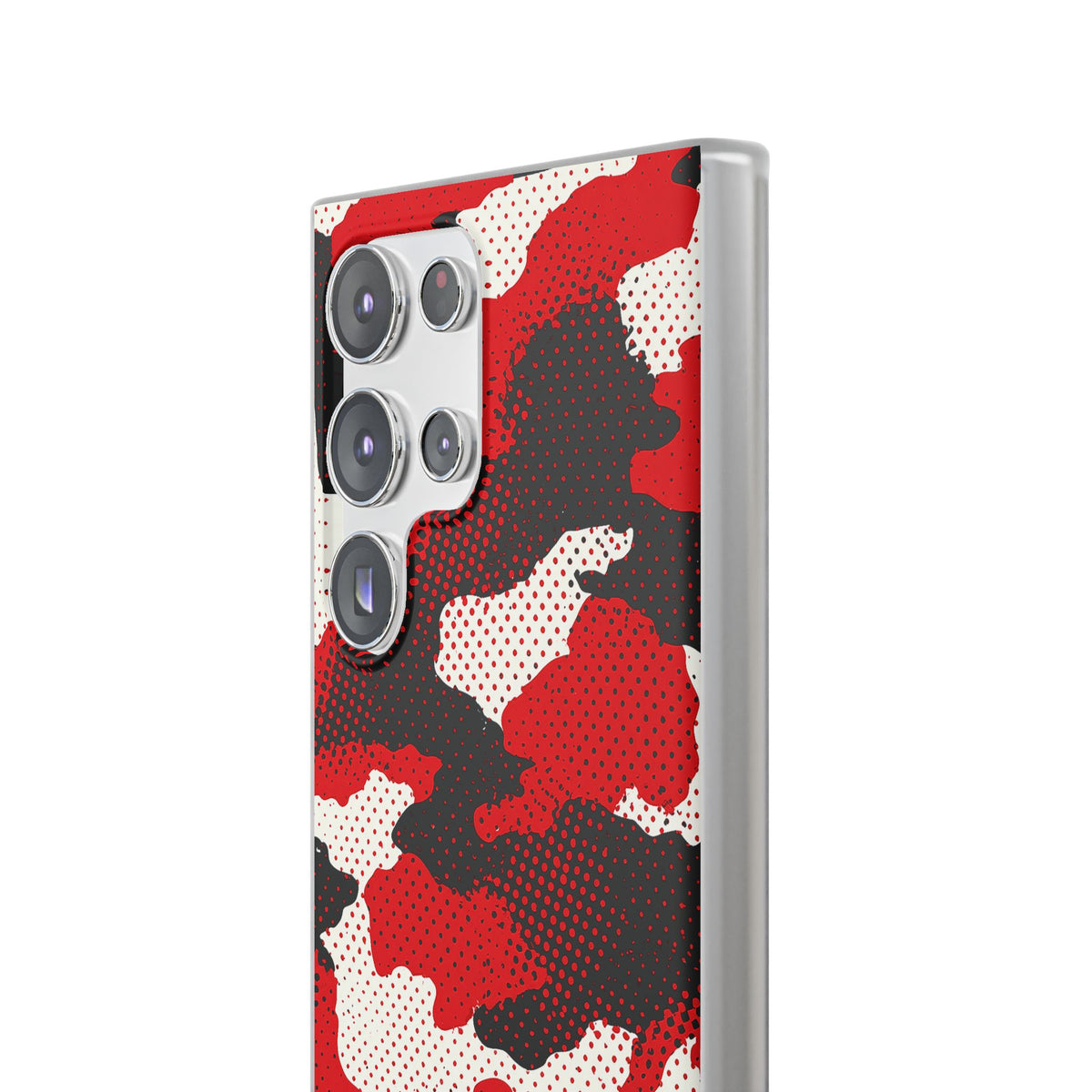 Crimson Halftone Camo · Lite Phone Case for Samsung · Red