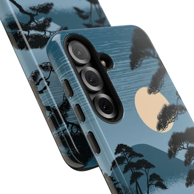 Blue Tough Phone Case for Samsung - Midnight Kyoto Pine