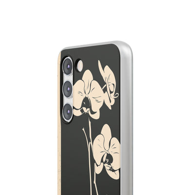 Black Lite Phone Case for Samsung - Obsidian Bone Orchid