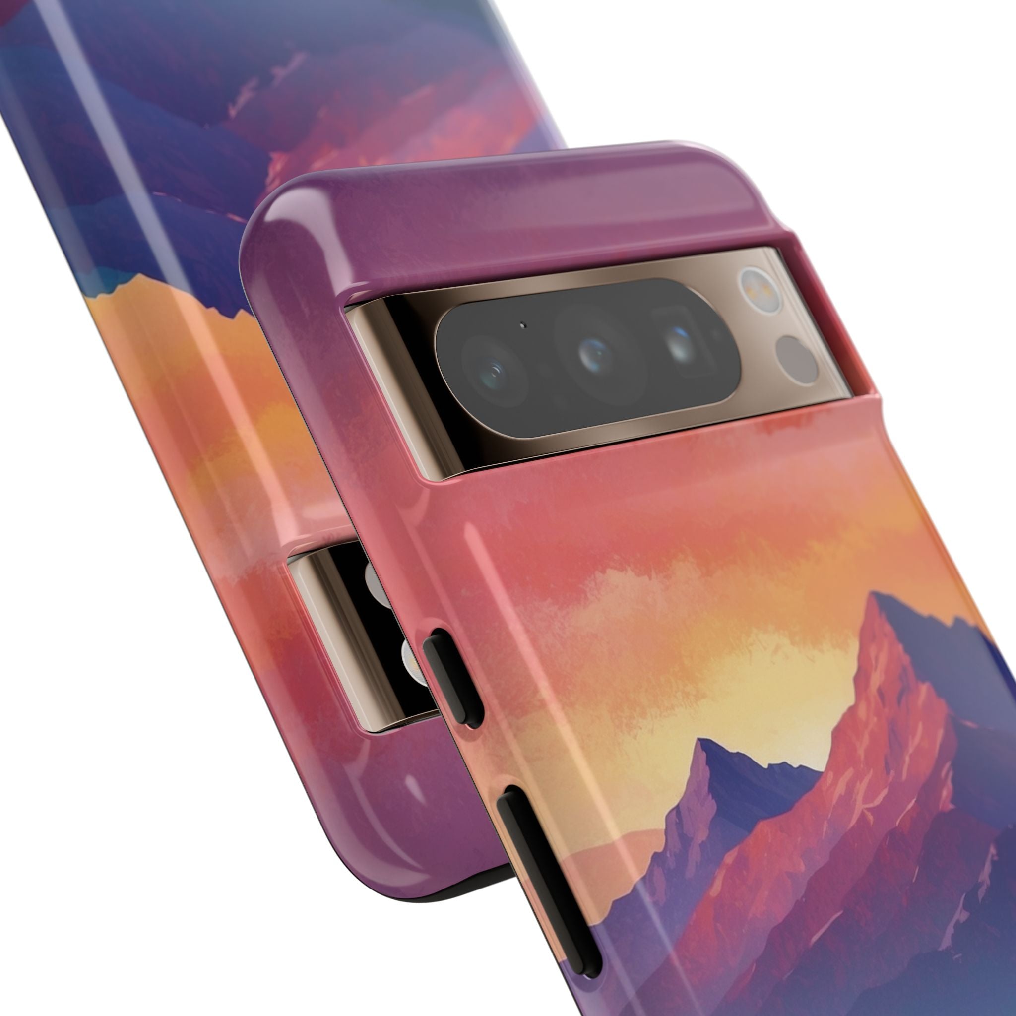 Crimson Mountain Dusk · Tough Custodia per Google Pixel