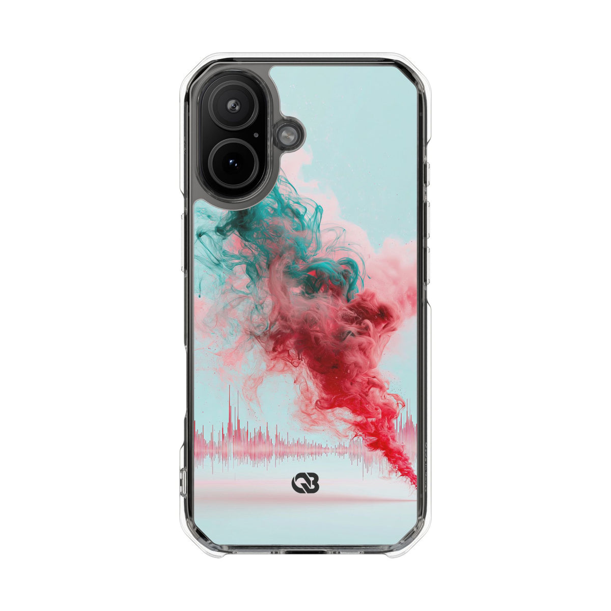 Sonic Bloom · Clear Impact Magnetic Phone Case for iPhone · Red