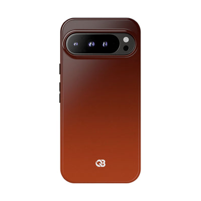 Orange Tough Phone Case for Google Pixel - Obsidian Ember Fade