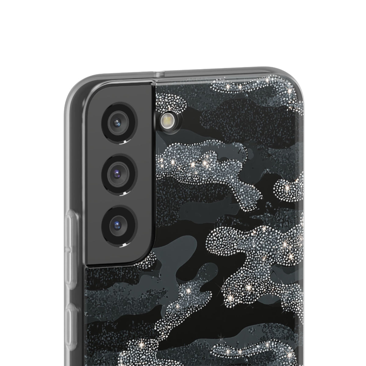 Glitter Shadow Camo · Lite Phone Case for Samsung · Black