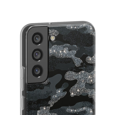 Glitter Shadow Camo · Lite Phone Case for Samsung · Black
