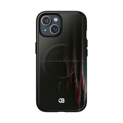 Black Tough 2.0 Magsafe Phone Case for iPhone - Corrupted Data Stream