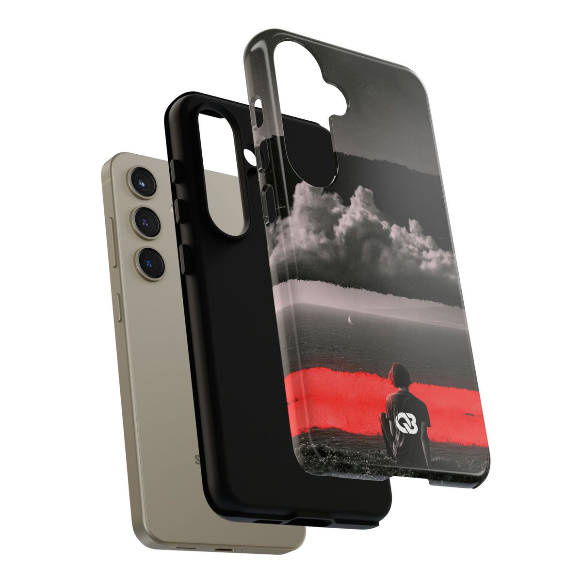Crimson Horizon · Tough Phone Case for Samsung · Black