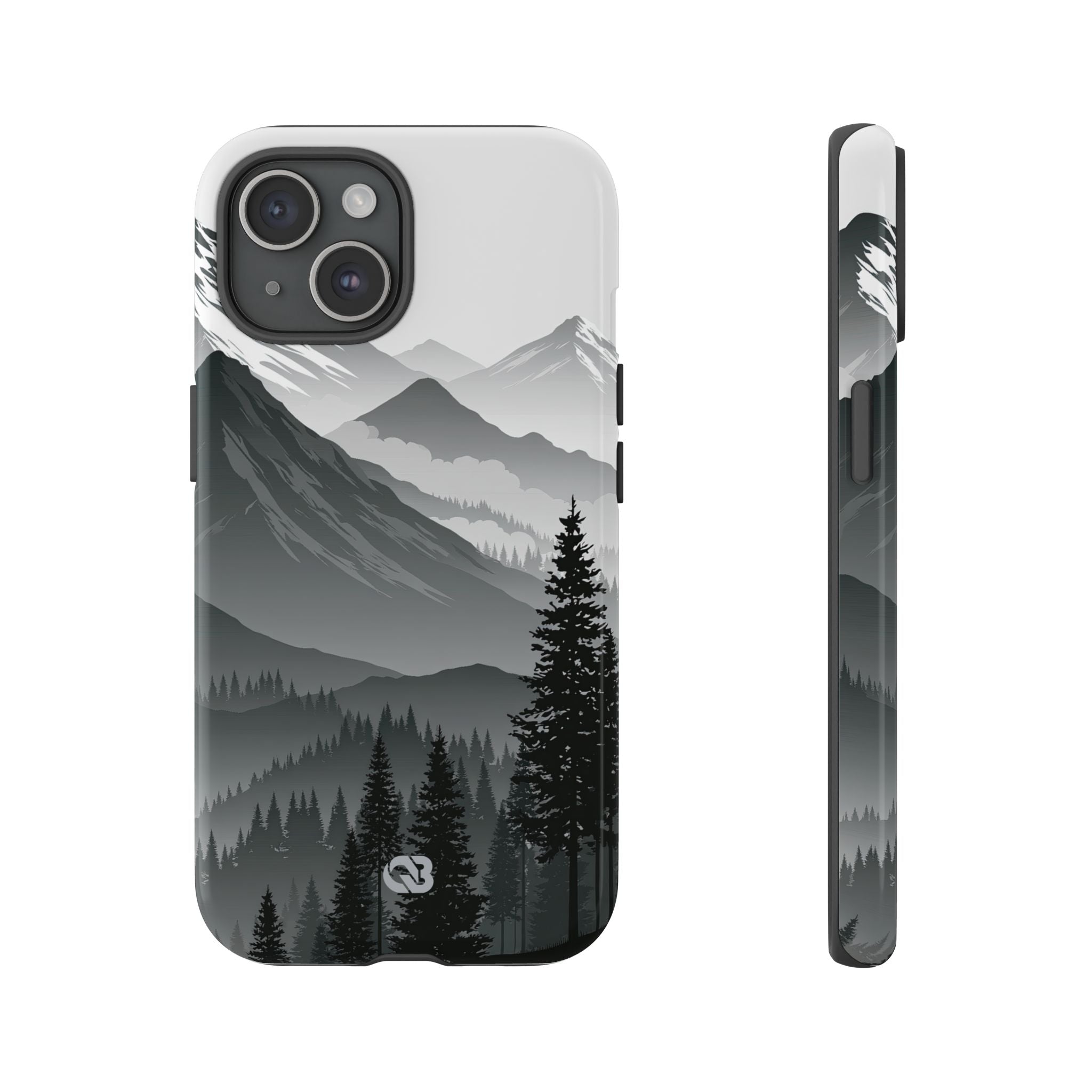 Grey Tough Phone Case for iPhone - Granite Ridge Mist