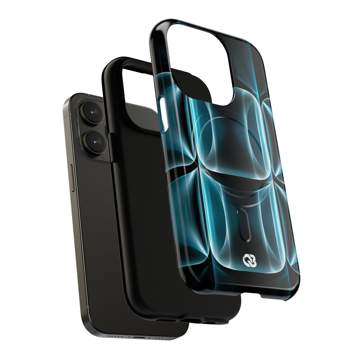 Translucent Cyber Grid · Tough 2.0 Magnetic Phone Case for iPhone · Teal