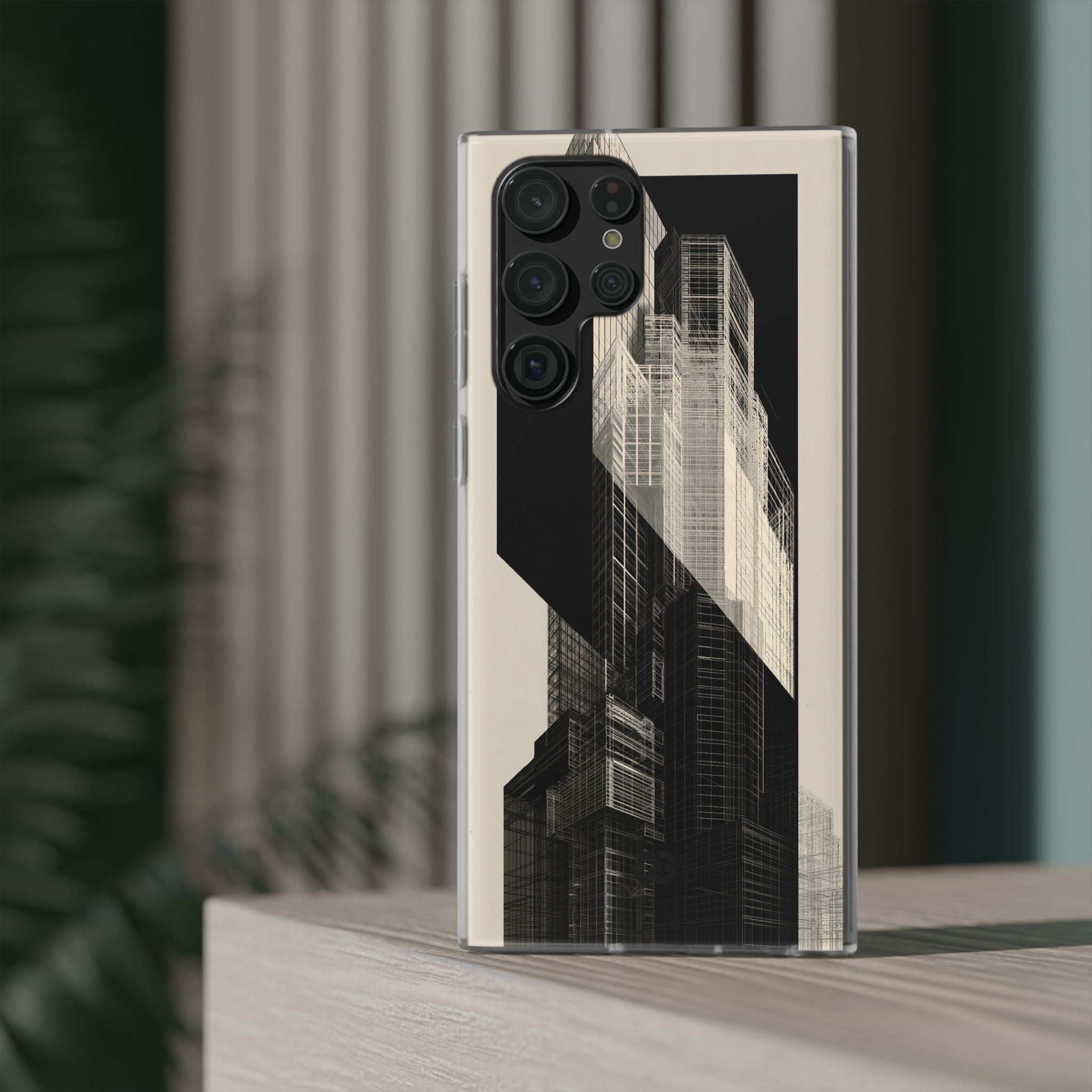 Beige Lite Phone Case for Samsung - Monolith Urban Grid