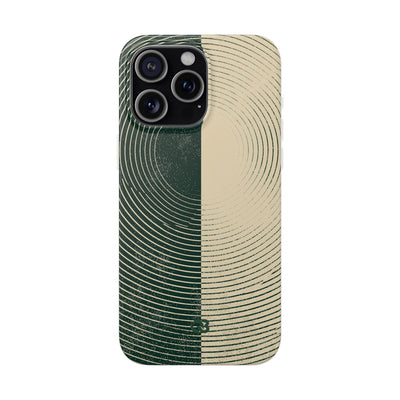 Green Lite Phone Case for iPhone - Evergreen Split Grain