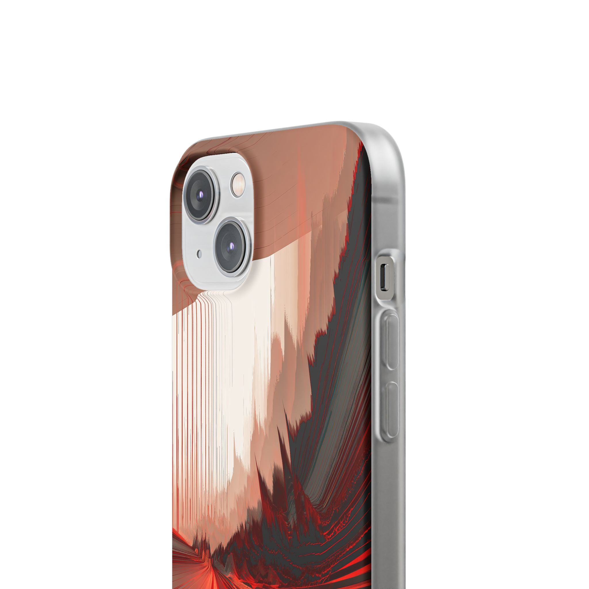 Red Lite Phone Case for iPhone - Crimson Pulse Horizon