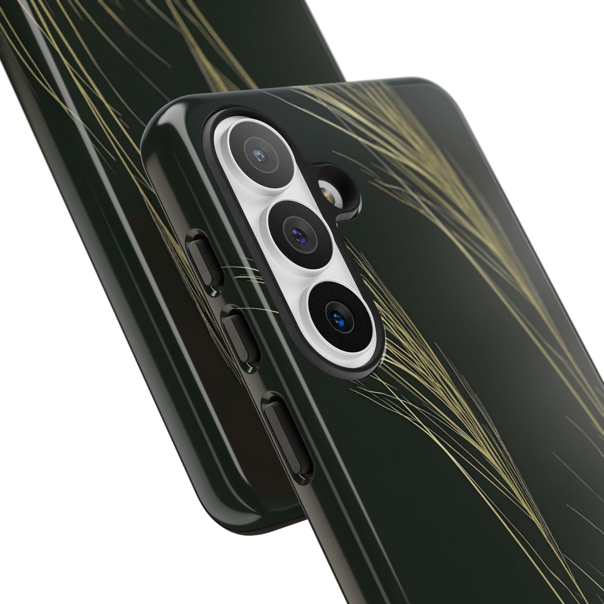 Green Tough Phone Case for Samsung - Midnight Gilded Grass