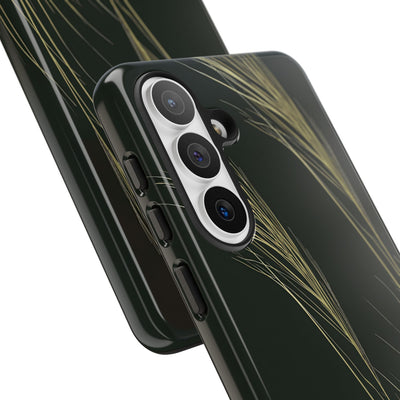 Green Tough Phone Case for Samsung - Midnight Gilded Grass