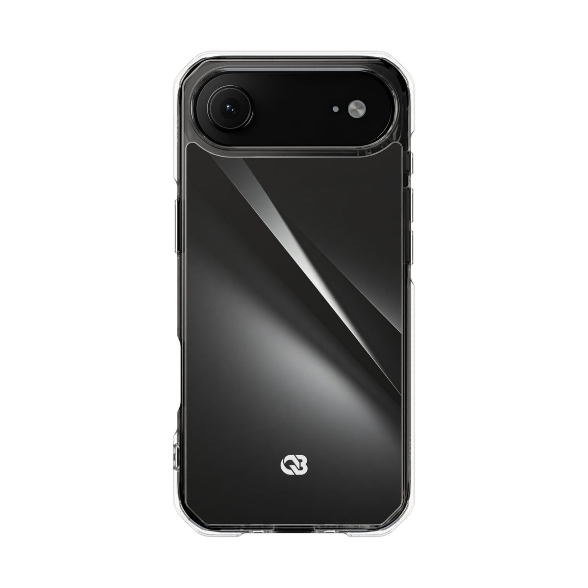 Obsidian Ridge · Clear Impact Magnetic Phone Case for iPhone ·  Black