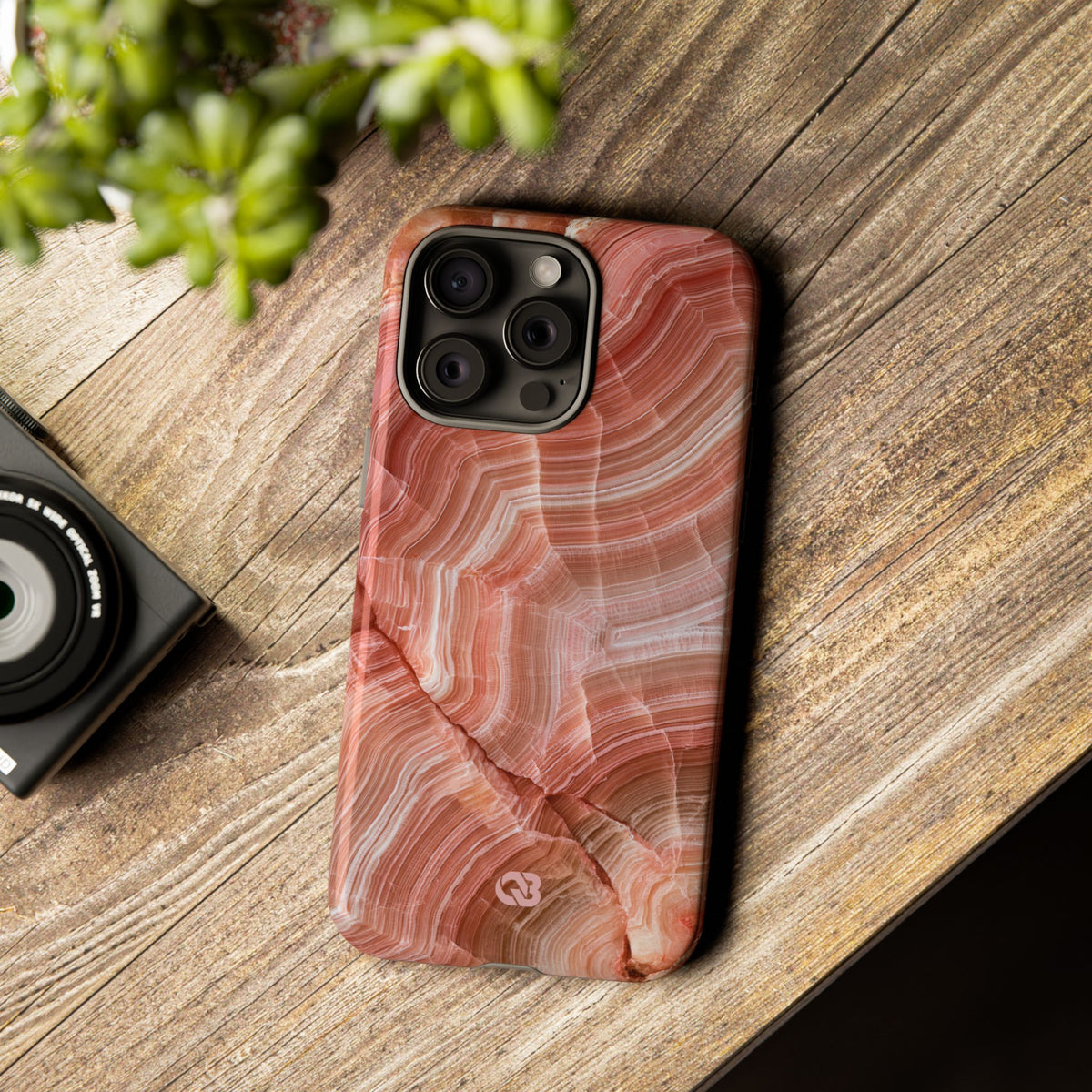 Blushing Rose Strata · Tough Phone Case for iPhone · Pink