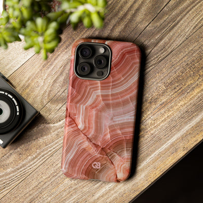 Blushing Rose Strata · Tough Phone Case for iPhone · Pink