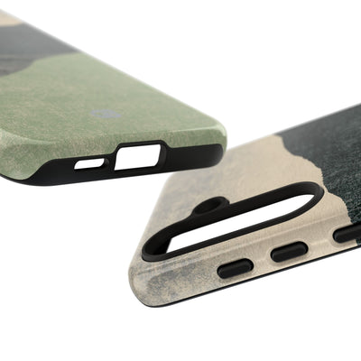 Green Tough Phone Case for Samsung - Moss Ridge Grain