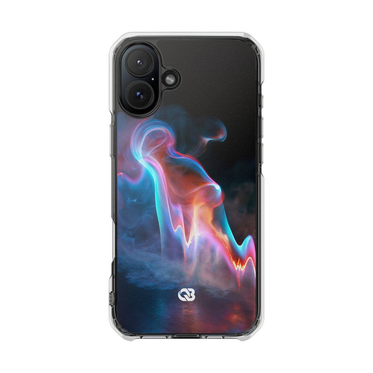 Neon Waveform · Clear Impact Magnetic Phone Case for iPhone · Black