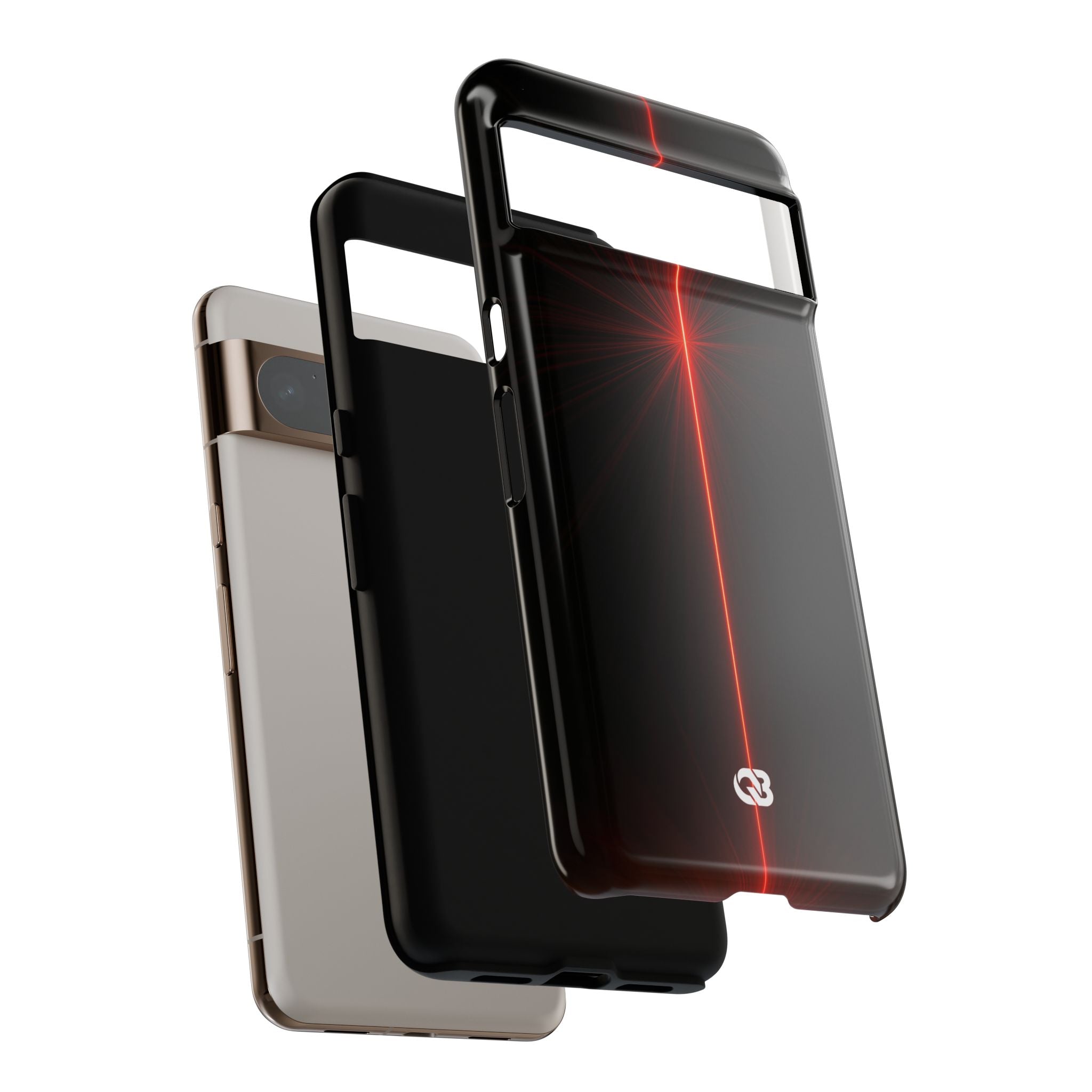 Red Tough Phone Case for Google Pixel - Crimson Flare Vector