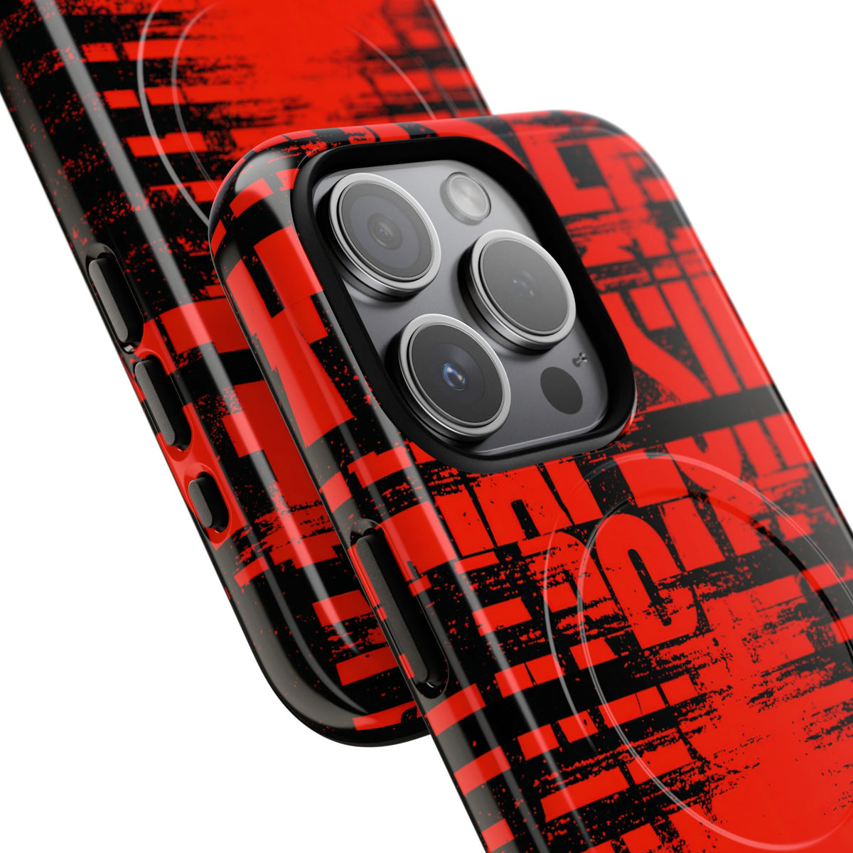 Crimson Redaction · Tough 2.0 Magnetic Phone Case for iPhone · Black