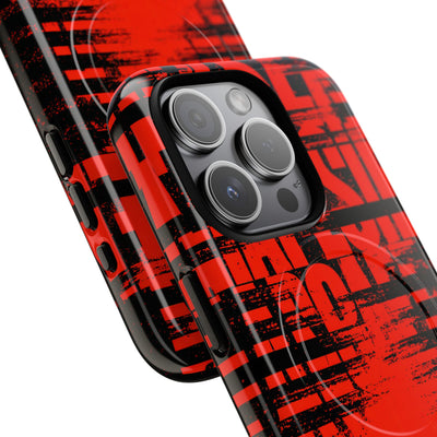 Crimson Redaction · Tough 2.0 Magnetic Phone Case for iPhone · Black
