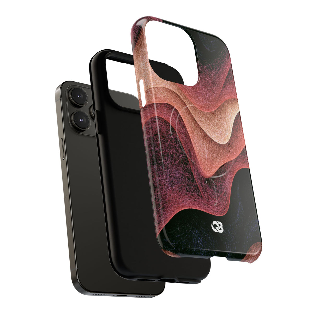 Rose Contour Waves · Tough 2.0 Magnetic Phone Case for iPhone · Pink