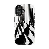 White Tough Phone Case for iPhone - Shattered Vector Spire
