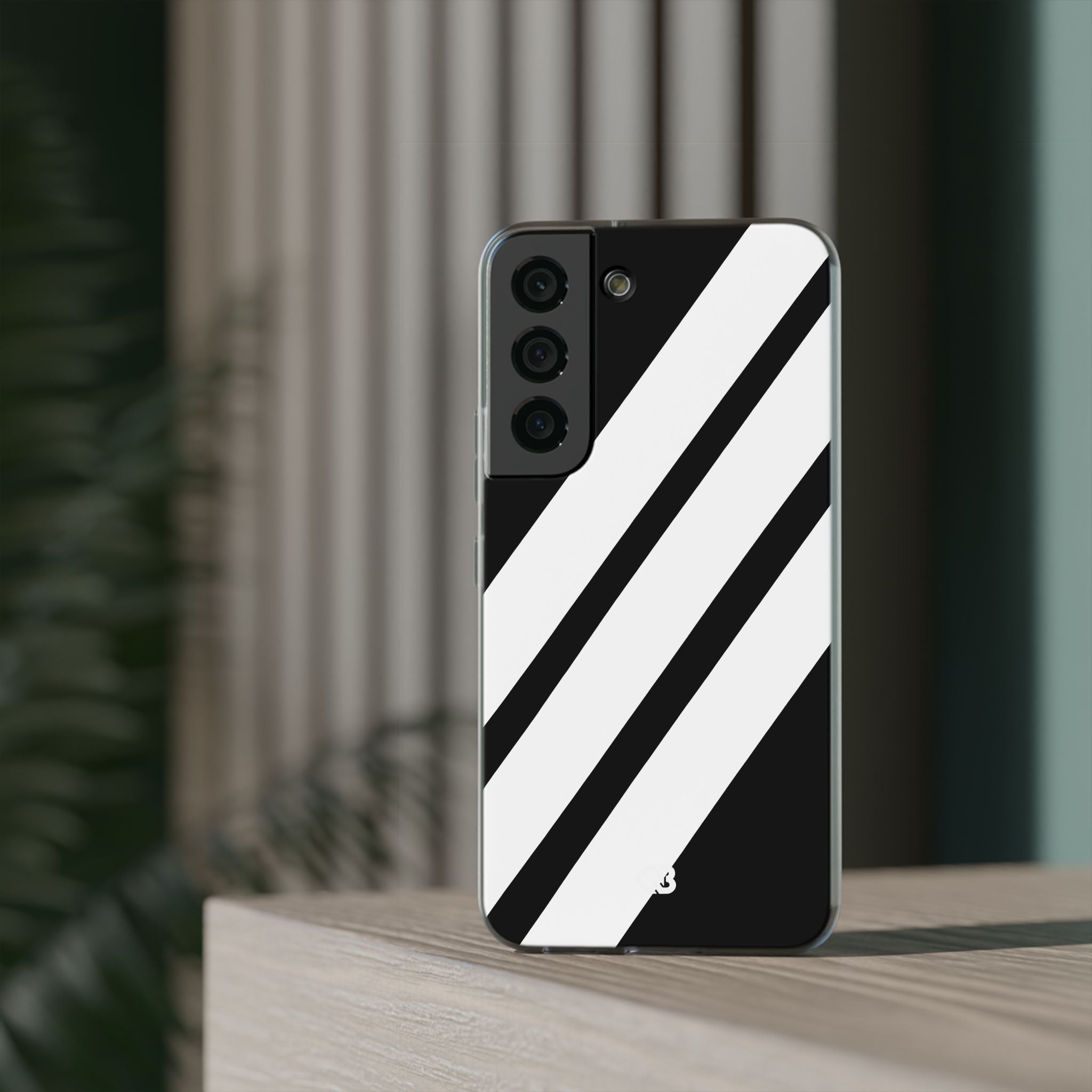 Obsidian White Bars · Soft Phone Case for Samsung