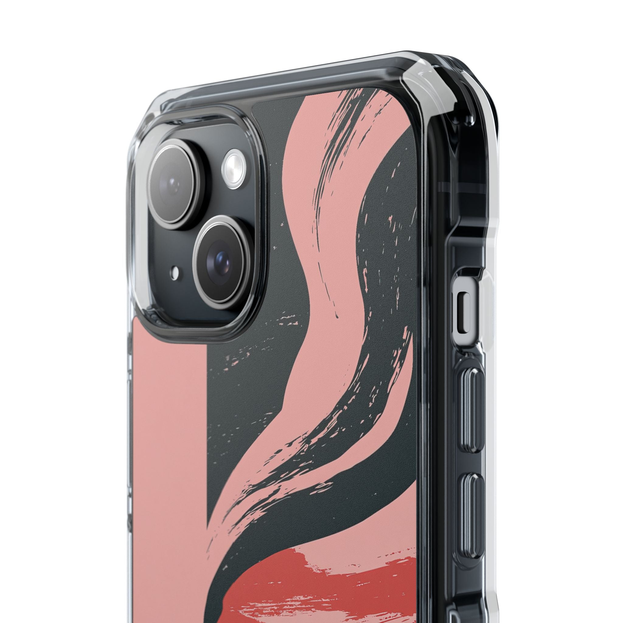 Pink Impact MagSafe Phone Case for iPhone - Cinder Rose Plume