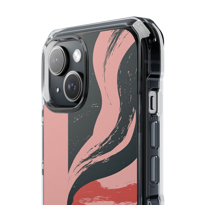 Pink Impact MagSafe Phone Case for iPhone - Cinder Rose Plume