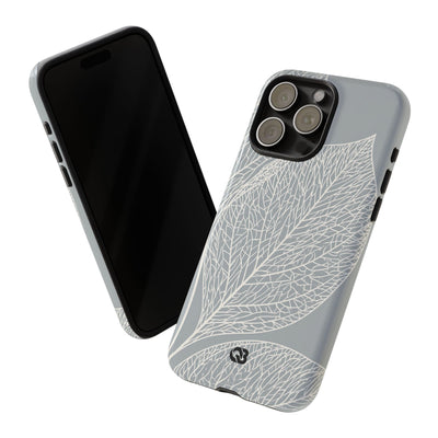 Grey Tough Phone Case for iPhone - Frosted Ash Veins