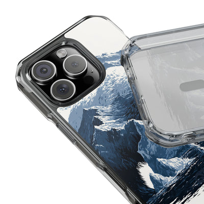 Fjord Summit Bear · Clear Impact Magnetic Phone Case for iPhone · Blue