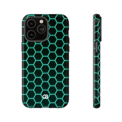 Neon Hex Spectrum · Tough Phone Case for iPhone · Teal