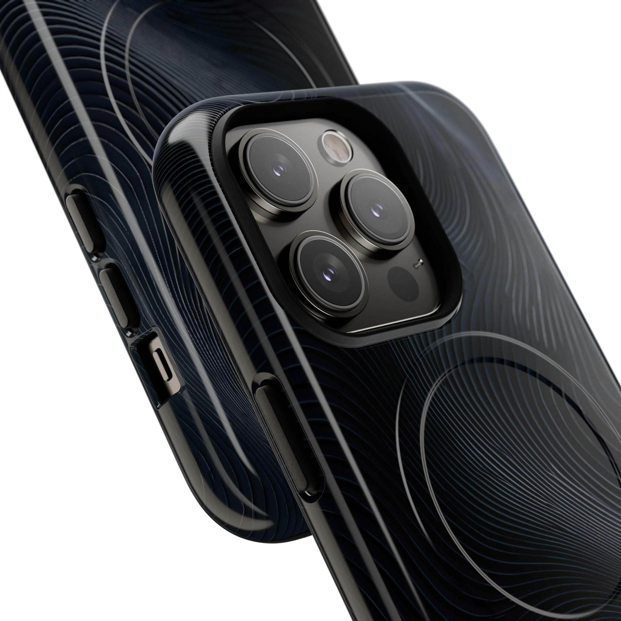 Black Tough 2.0 Magsafe Phone Case for iPhone - Obsidian Ridge Flux