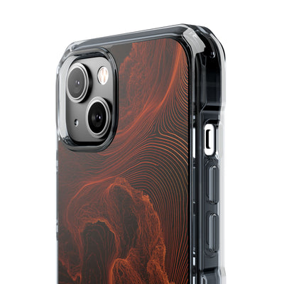 Amber Filament · Clear Impact Magnetic Phone Case for iPhone · Orange