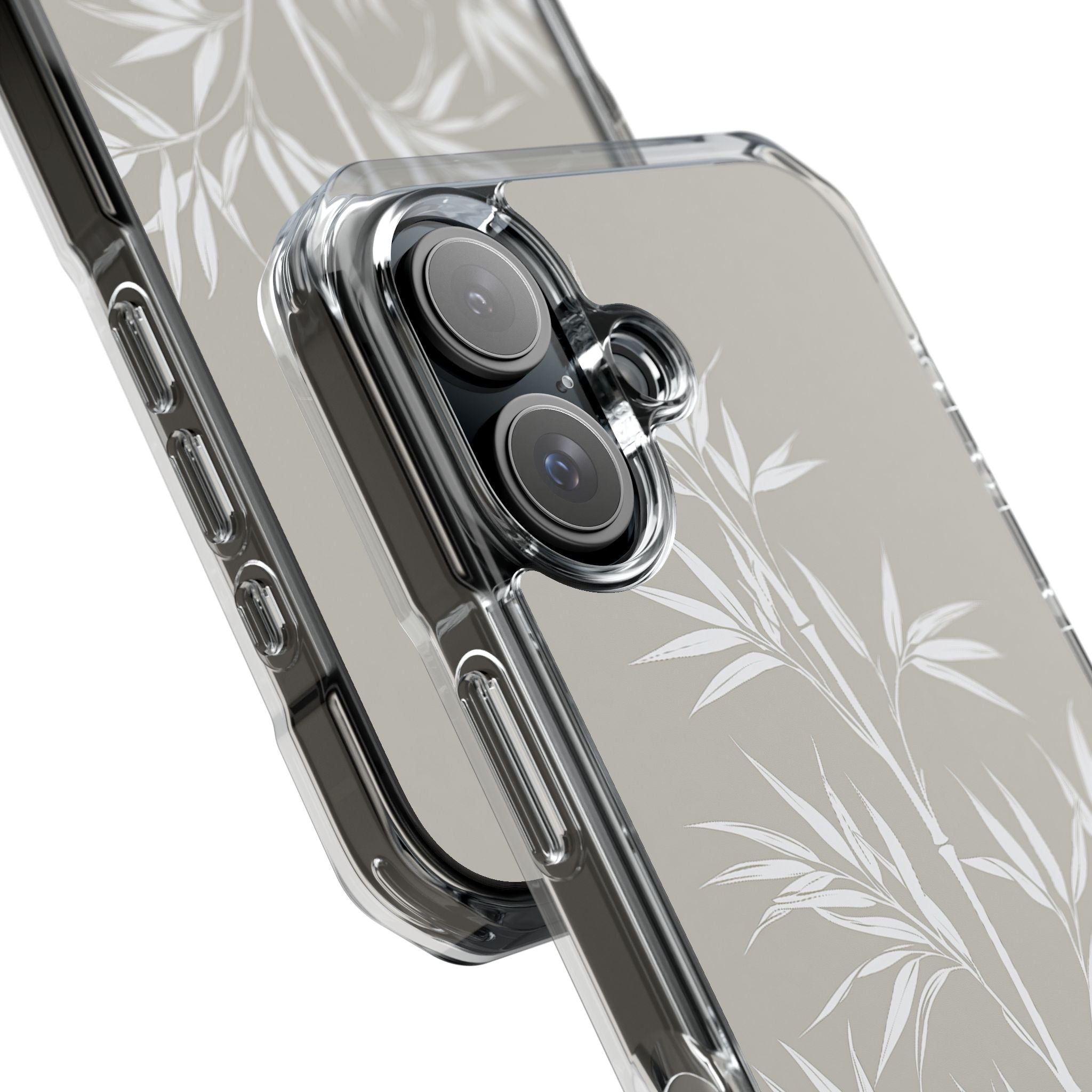 Beige Impact MagSafe Phone Case for iPhone - Sandstone Bamboo Stalks