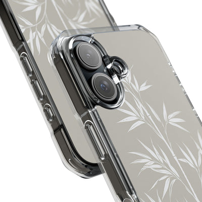 Beige Impact MagSafe Phone Case for iPhone - Sandstone Bamboo Stalks