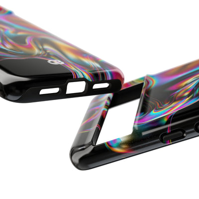 Purple Tough Phone Case for Google Pixel - Liquid Neon Chrome