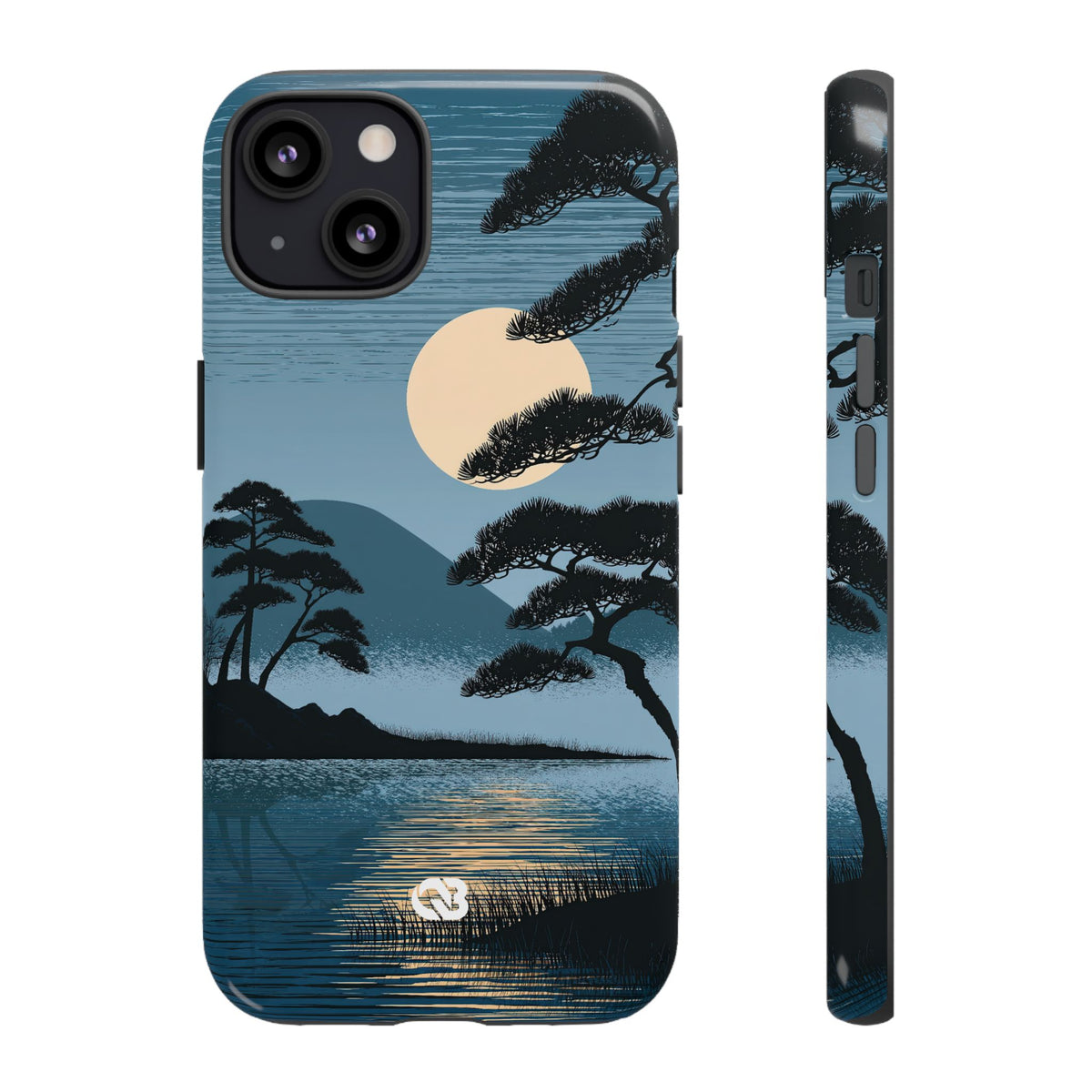 Moonlit Pine Horizon · Tough Phone Case for iPhone · Blue