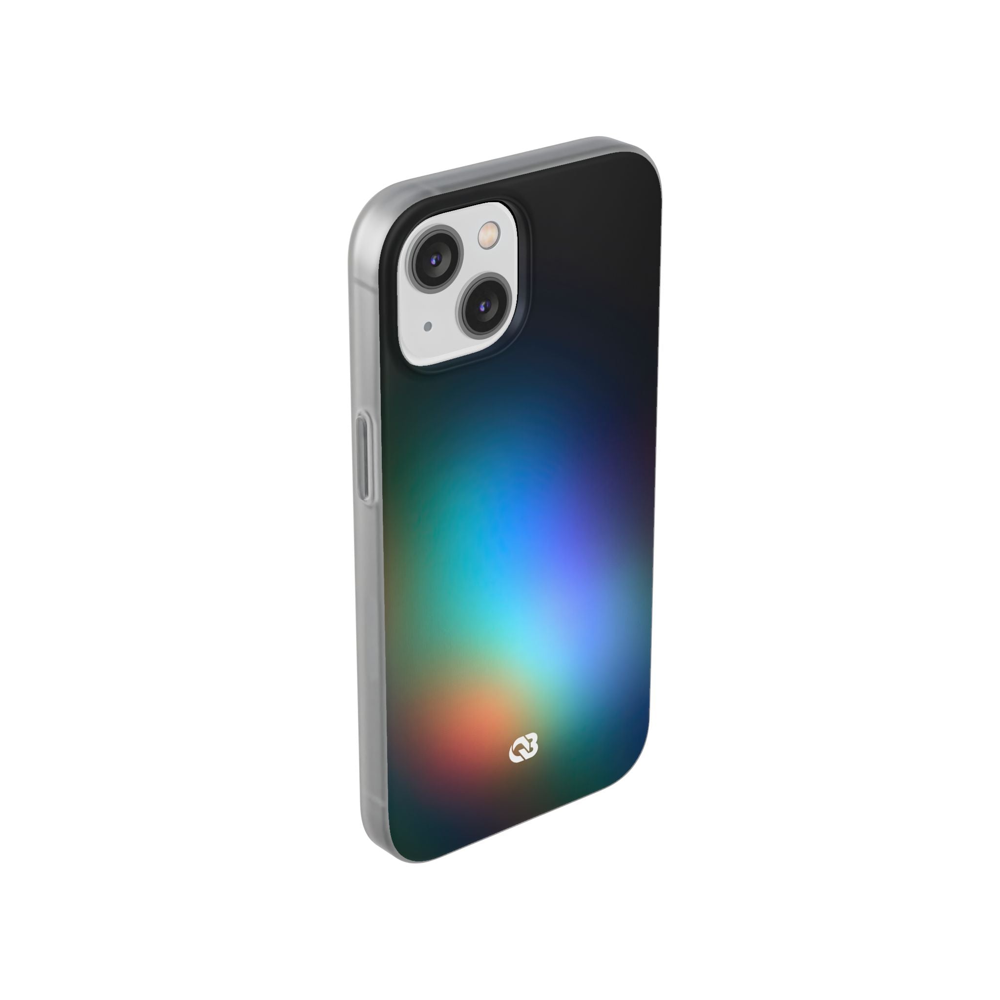 Black Lite Phone Case for iPhone - Electric Prism Grain