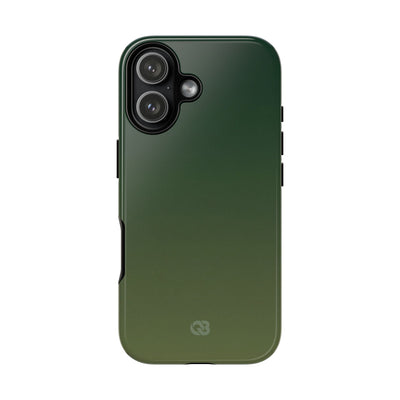 Green Tough Phone Case for iPhone - Shadow Moss Grain