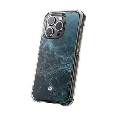 Teal Impact MagSafe Phone Case for iPhone - Arctic Neural Mesh