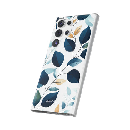 Navy Leaf Veins Samsung S23 Ultra Case - Soft