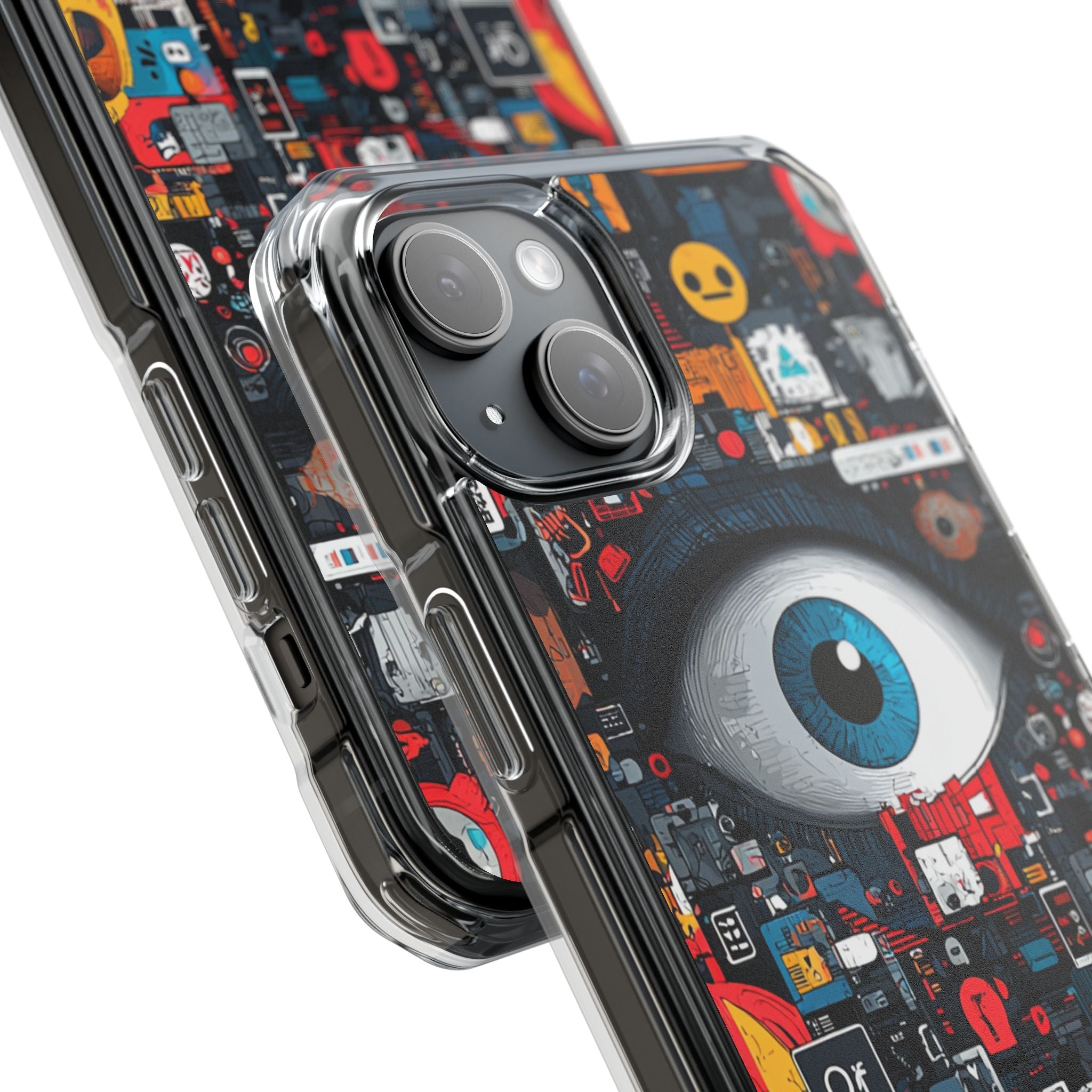 Digital Eye Blue iPhone 15 Plus Skal - Impact