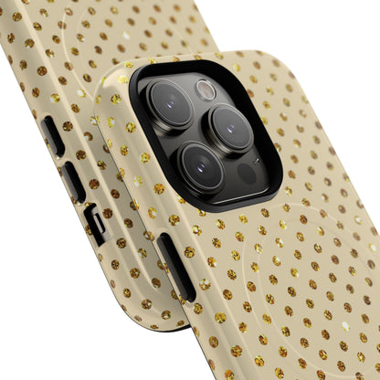 Gold Sparkle Grid iPhone 14 Pro Case - Tough+